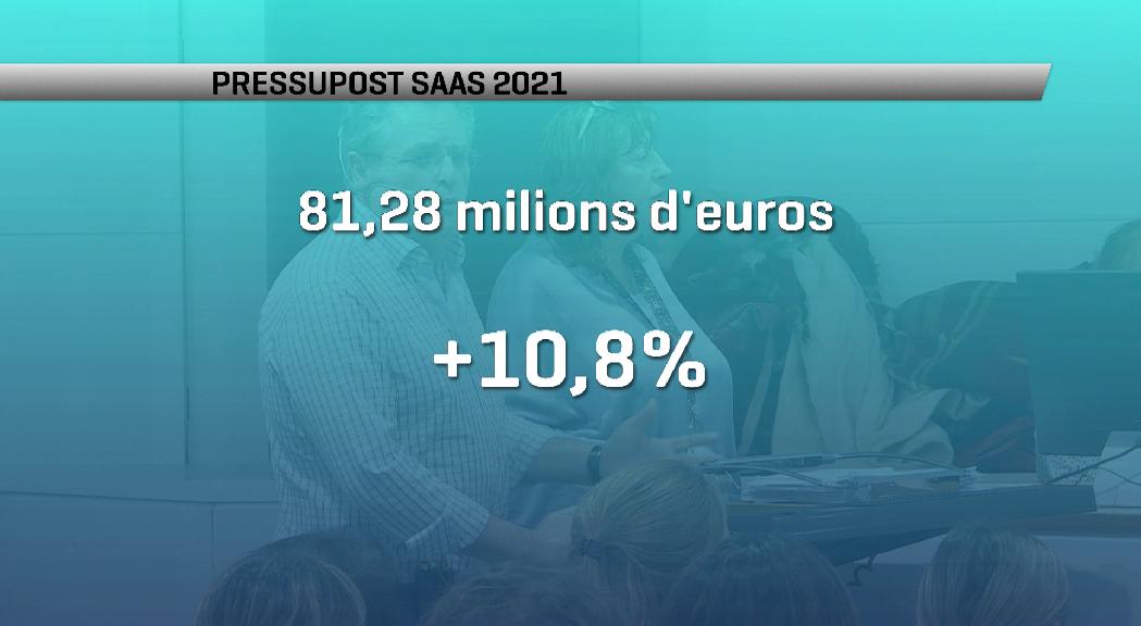 El SAAS rebrà prop de 8 milions d'euros més de pressupost per fer front a les necessitats de la pandèmia