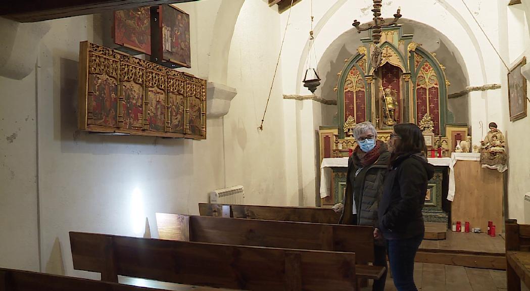 Sant Miquel de Prats exposa la reproducció de 'L'aparició del mont Gàrgan', obra que forma part del retaule