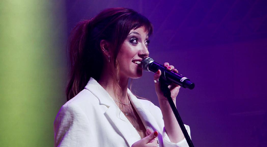 Sara Núñez posa dempeus l'Auditori Nacional en el seu primer concert a Andorra després de la pandèmia