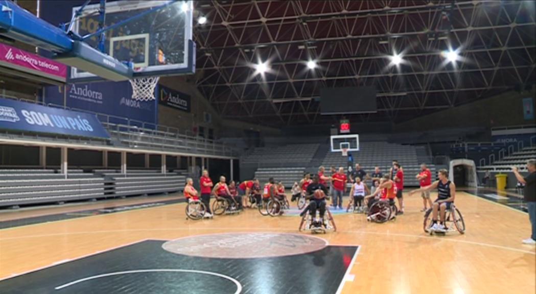 La selecció espanyola de bàsquet amb cadira de rodes tanca l'estada a Andorra amb el MoraBanc