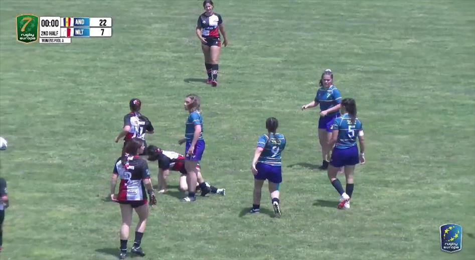 La selecció femenina de rugbi de 7, or a Malta, s'ha estrenat a l