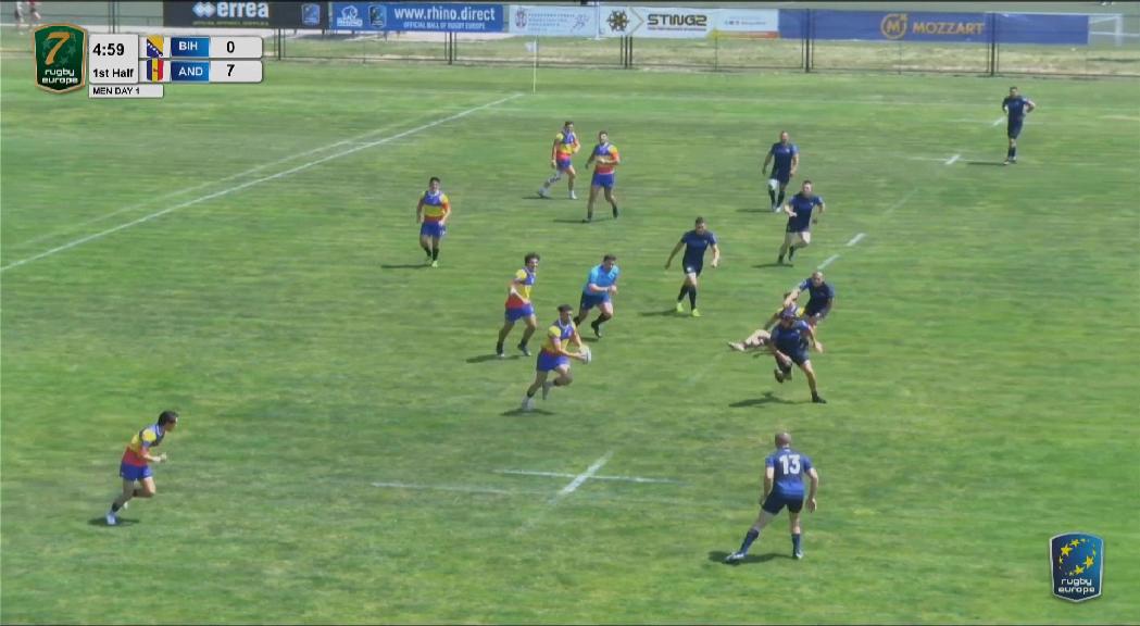 La selecció masculina de rugbi de 7 debuta amb victòria contra Bòsnia i Hercegovina a la Conferència 1 de l'Europeu (21-12)  