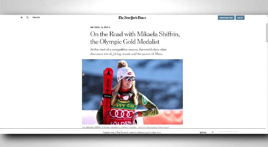 Shiffrin recomana Soldeu al "The New York Times"