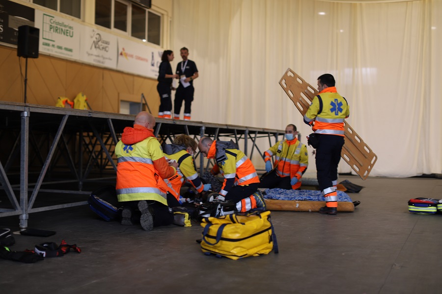 El SUM participa en un simulacre per posar a prova la coordinació dels sistemes d'emergències al Pirineu