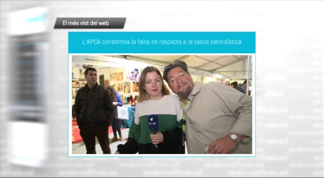 El suport de l'APCA a la periodista Tatiana Navarro, el més vist de la setmana