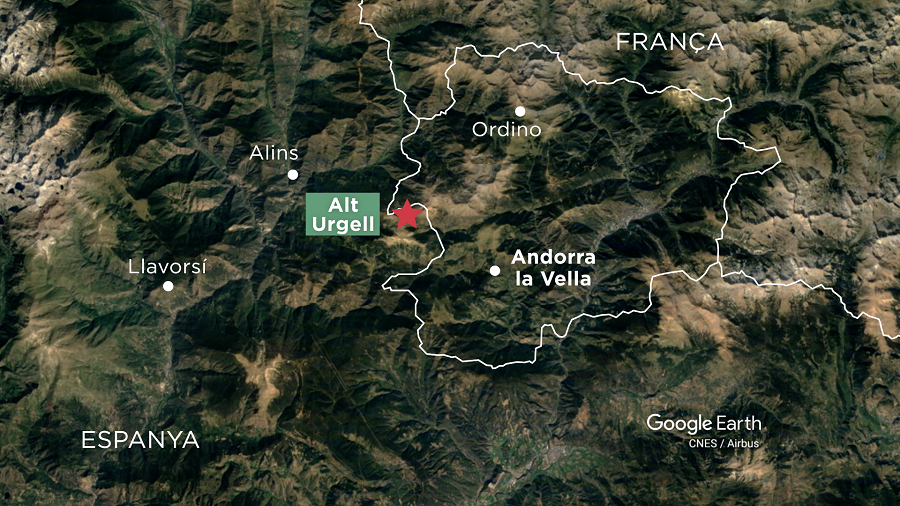 Un terratrèmol de 3,8 graus amb epicentre a l'Alt Urgell sacseja Andorra
