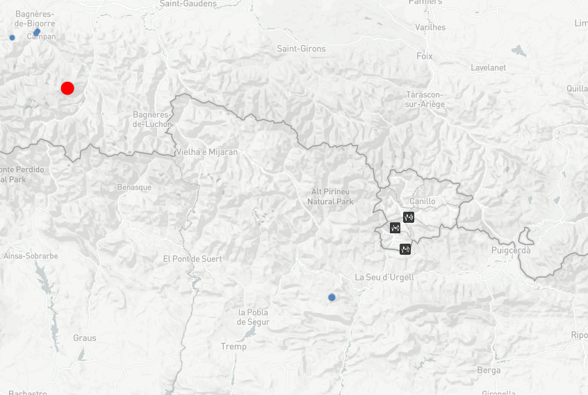 Terratrèmol de magnitud 3.6 a l'Alt Pirineu francès 