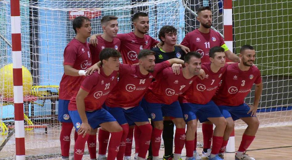 Segon assaig de l'ENFAF de futbol sala contra el Manlleu, de la d