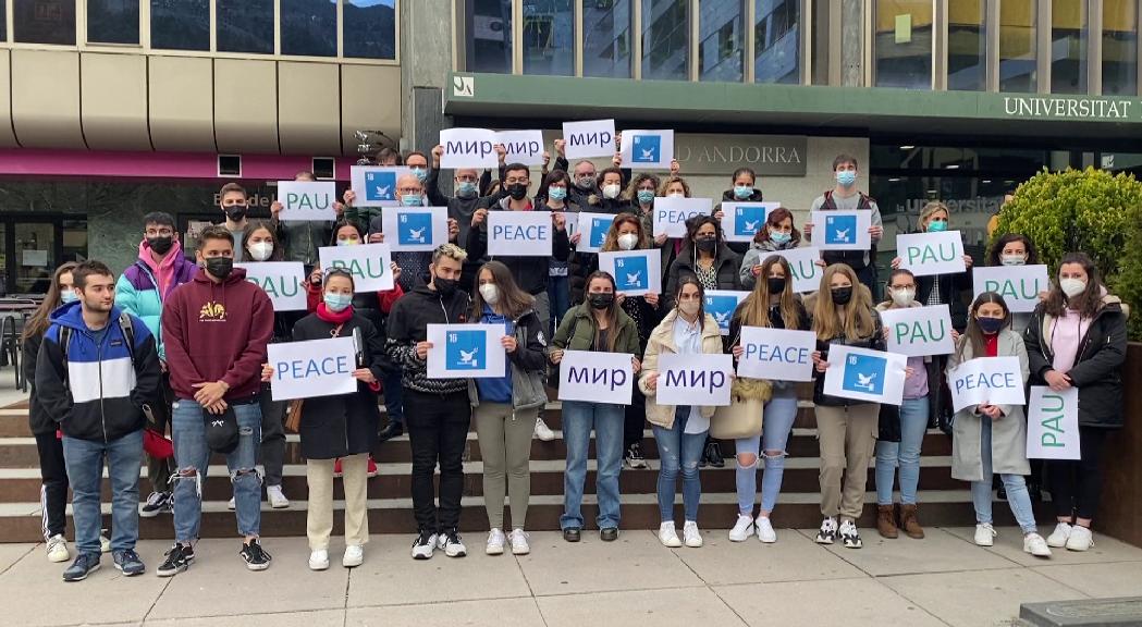 La Universitat d'Andorra es mobilitza per demanar la pau mundial