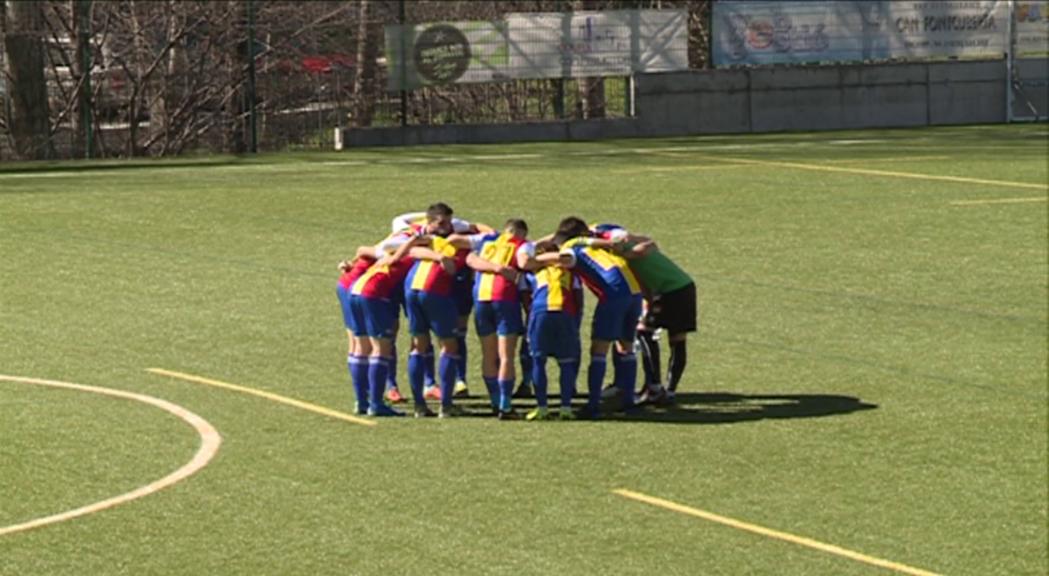 Victòria de pes de l'Andorra davant l'Almacelles amb un solitari gol de Forgas