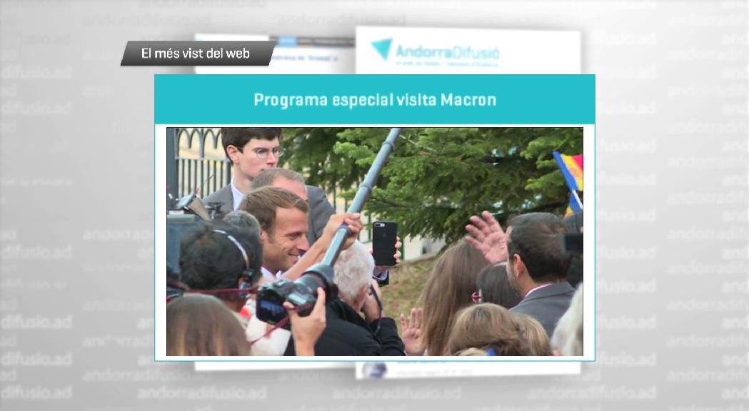 La visita de Macron en directe, el més vist a Andorra Difusió