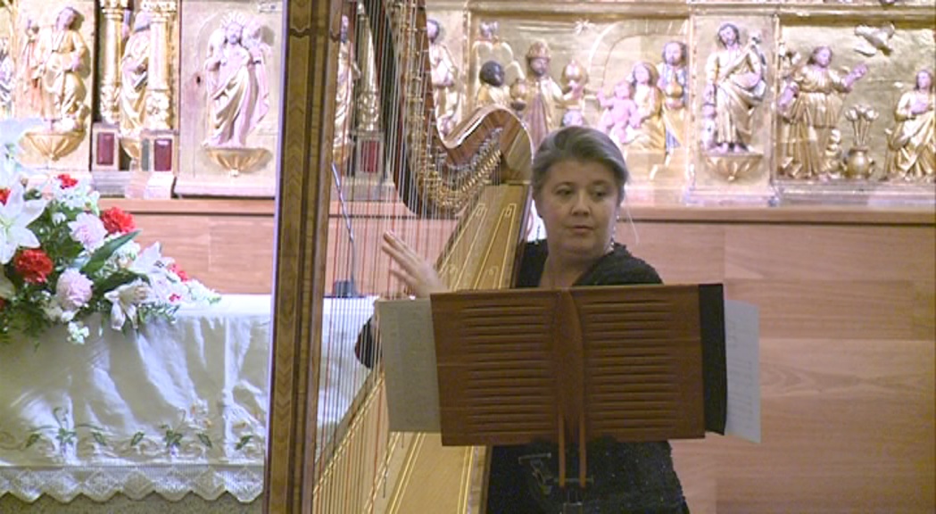 L'orgue i l'arpa omplen de música l'església de la Massana