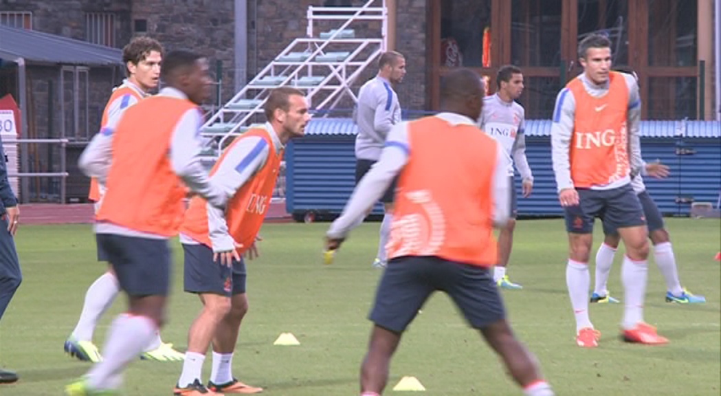 Últim entrenament d'Holanda abans del partit