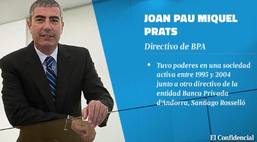 L'exconseller delegat de BPA i un dels gestors del banc, relacionats amb els papers de Panamà