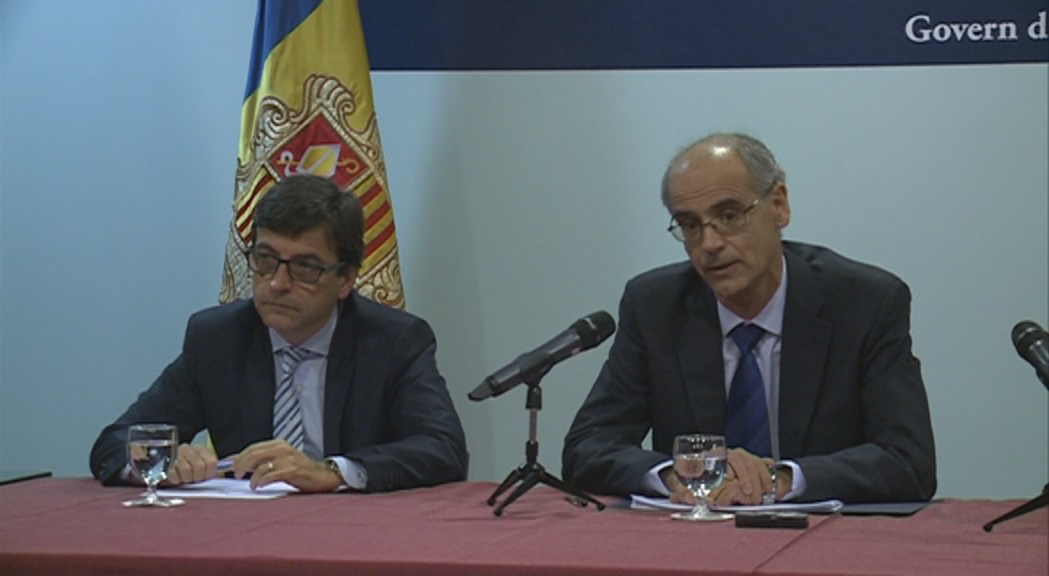 El cap de Govern, Antoni Martí, i el ministre de Finances,