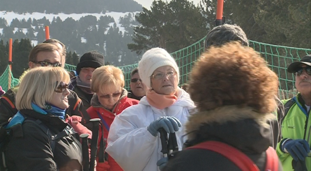 Una ruta amb raquetes de neu per Naturlàndia ha estat la p