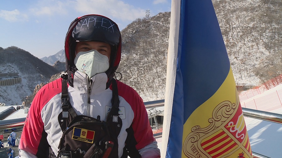 Cristòfer González, de la Massana als Jocs de Pequín com a treballador al departament de neu artificial 