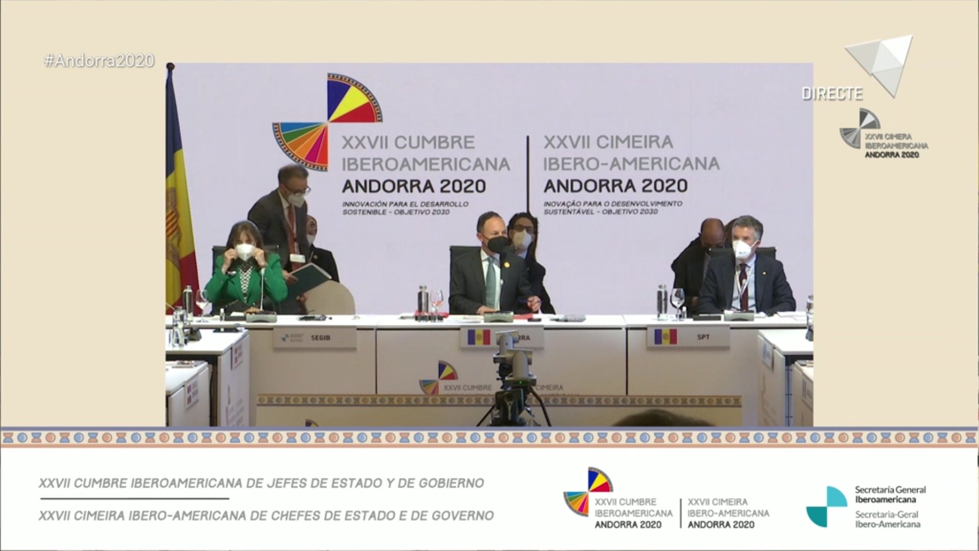 Sessió plenària de la XXVII Cimera Iberoamericana de caps d'Estat i de Govern Andorra 2020