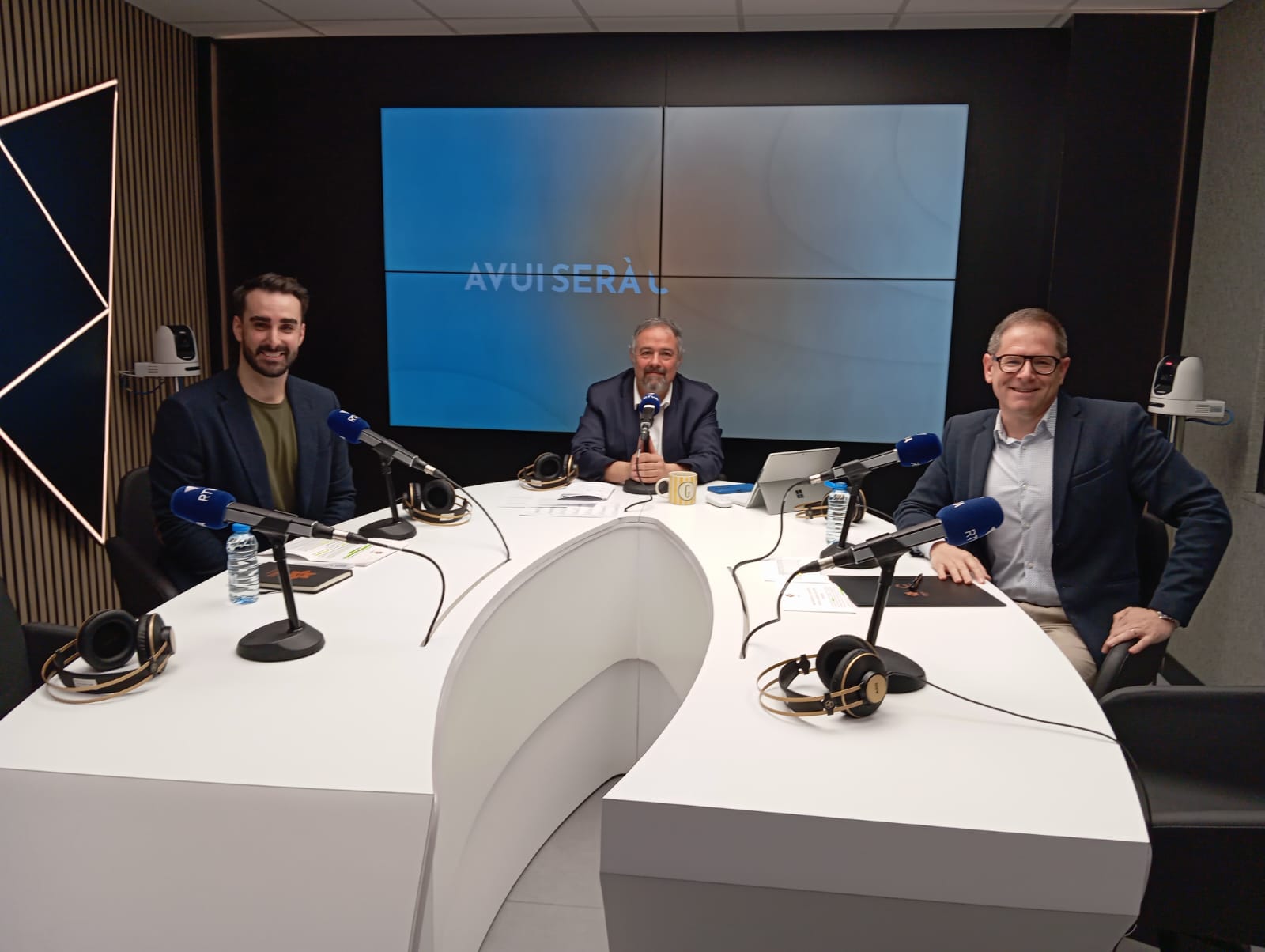 Avui fem el cafè amb els directius d'UNNIC José Fulgencio Cano i Pedro Morán  