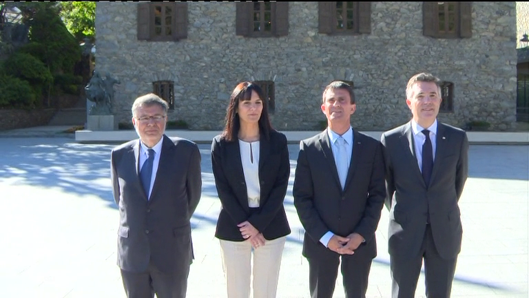 Els Síndics reben el primer ministre francès a Casa de la Vall